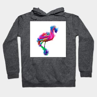 Prancing Flamingo Abstract Hoodie